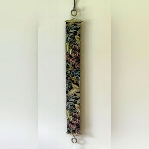 Antique Floral Needlepoint Tapestry  Bell Pull